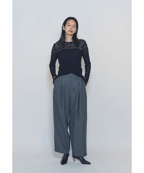 1er Arrondissement（プルミエアロンディスモン）の「ストレッチレースプルオーバー（Tシャツ/カットソー・レディース・ブラック系その他3/オフホワイト・FREE）」の14枚目の写真