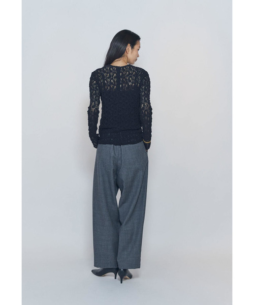 1er Arrondissement（プルミエアロンディスモン）の「ストレッチレースプルオーバー（Tシャツ/カットソー・レディース・ブラック系その他3/オフホワイト・FREE）」の17枚目の写真