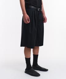STRIPE HALF TROUSERS (BLACK)