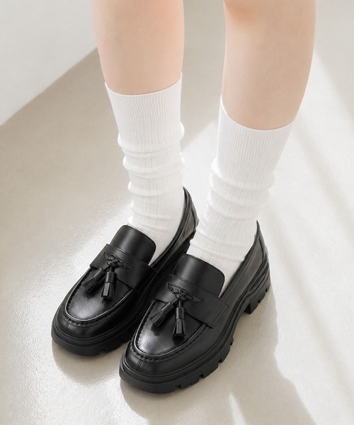 coca(ANDEX shoes product)(コカ)の「軽量 厚底 トラックソールローファー(ローファー・レディース・ブラック・SMALL/MEDIUM/LARGE)」の8枚目の写真