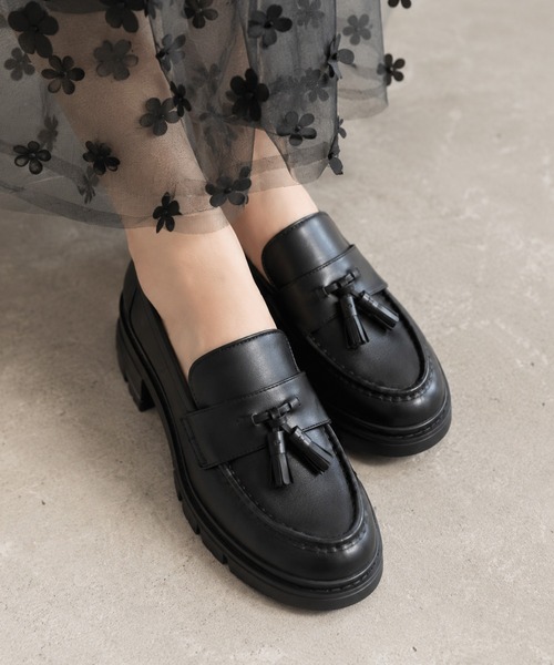 coca(ANDEX shoes product)(コカ)の「軽量 厚底 トラックソールローファー(ローファー・レディース・ブラック・SMALL/MEDIUM/LARGE)」の12枚目の写真
