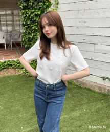 MIIA | miffy ジュエルパールTシャツ(Tシャツ/カットソー)