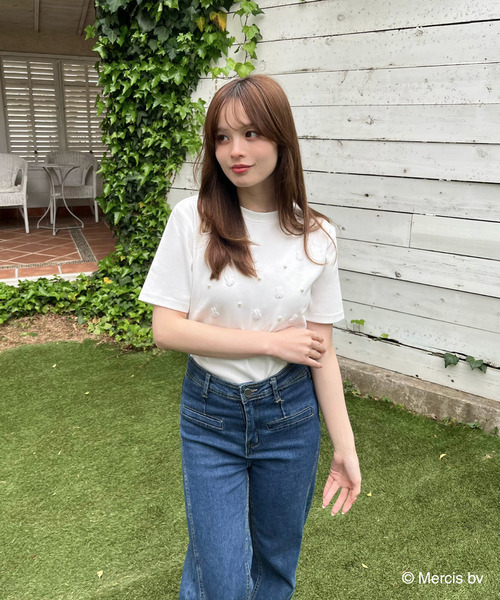 MIIA(ミーア)の「miffy ジュエルパールTシャツ(Tシャツ/カットソー・レディース・ブラック/オフホワイト・FREE)」の20枚目の写真