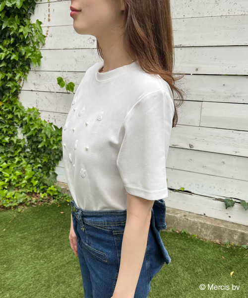 MIIA(ミーア)の「miffy ジュエルパールTシャツ(Tシャツ/カットソー・レディース・ブラック/オフホワイト・FREE)」の18枚目の写真