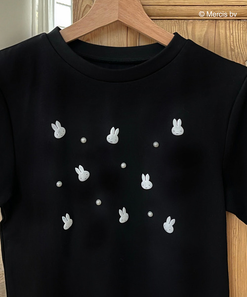 MIIA(ミーア)の「miffy ジュエルパールTシャツ(Tシャツ/カットソー・レディース・ブラック/オフホワイト・FREE)」の12枚目の写真
