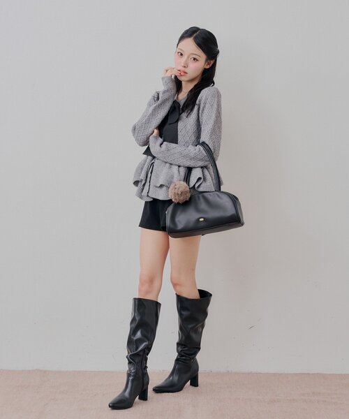 Chico（チコ）の「＼アイボリー再入荷／リボンティアードペプラムカーディガン（カーディガン/ボレロ・レディース・アイボリー/グレー/ピンクベージュ/ブラック・FREE）」の17枚目の写真
