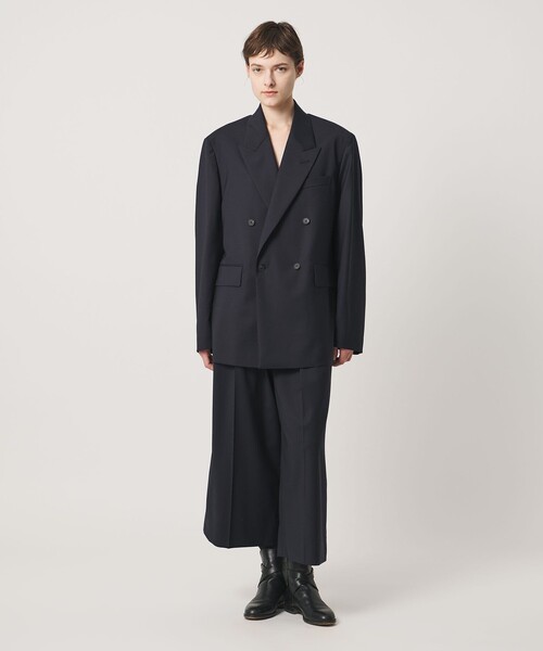 LOEFF(ロエフ)の「<LOEFF>ポプリン ボックス ジャケット(テーラードジャケット・レディース・ベージュ/ネイビー・0/1)」の6枚目の写真