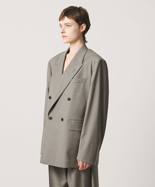 LOEFF(ロエフ)の「<LOEFF>ポプリン ボックス ジャケット(テーラードジャケット・レディース・ベージュ/ネイビー・0/1)」の8枚目の写真