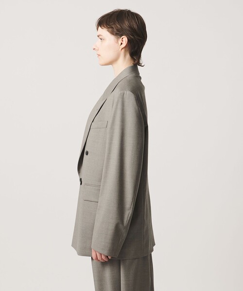 LOEFF(ロエフ)の「<LOEFF>ポプリン ボックス ジャケット(テーラードジャケット・レディース・ベージュ/ネイビー・0/1)」の9枚目の写真