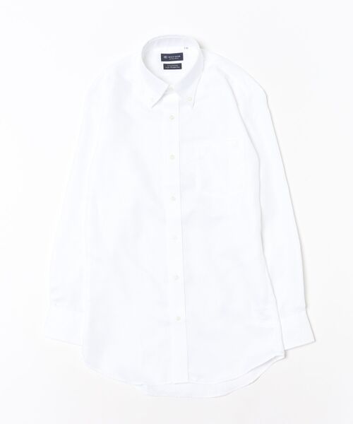 TOKYO SHIRTS(トウキョウシャツ)の「【超形態安定】 形態安定ノンアイロン ボタンダウン 長袖ビジネスワイシャツ(ビジネスシャツ・メンズ・ホワイト・首回り43cm-裄丈86cm/首回り42cm-裄丈82cm/首回り43cm-裄丈82cm/首回り42cm-裄丈86cm/首回り41cm-裄丈86cm/首回り39cm-裄丈84cm/首回り39cm-裄丈80cm/首回り41cm-裄丈82cm/首回り37cm-裄丈80cm/首回り37cm-裄丈84cm)」の3枚目の写真
