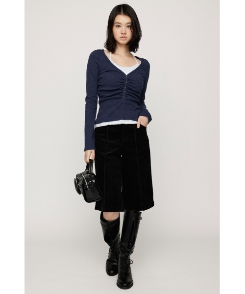 SLY（スライ）の「【大人気アイテムがWEB限定で再入荷！】LAYERED LIKE CUT TOPS レイヤードライクカットトップス 秋服（Tシャツ/カットソー・レディース・ネイビー/アイボリー/ライトブラック/ライトピンク・FREE）」の19枚目の写真