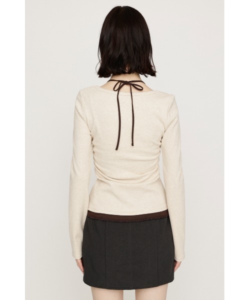 SLY（スライ）の「【大人気アイテムがWEB限定で再入荷！】LAYERED LIKE CUT TOPS レイヤードライクカットトップス 秋服（Tシャツ/カットソー・レディース・ネイビー/アイボリー/ライトブラック/ライトピンク・FREE）」の10枚目の写真