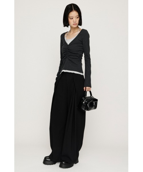 SLY（スライ）の「【大人気アイテムがWEB限定で再入荷！】LAYERED LIKE CUT TOPS レイヤードライクカットトップス 秋服（Tシャツ/カットソー・レディース・ネイビー/アイボリー/ライトブラック/ライトピンク・FREE）」の14枚目の写真