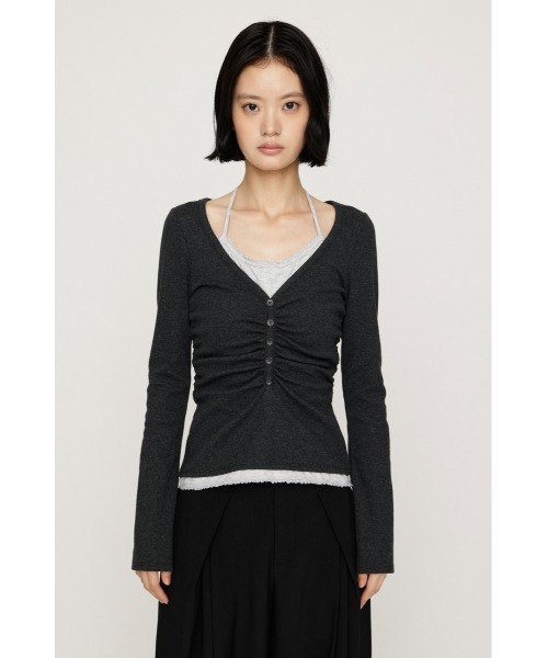 SLY（スライ）の「【大人気アイテムがWEB限定で再入荷！】LAYERED LIKE CUT TOPS レイヤードライクカットトップス 秋服（Tシャツ/カットソー・レディース・ネイビー/アイボリー/ライトブラック/ライトピンク・FREE）」の17枚目の写真
