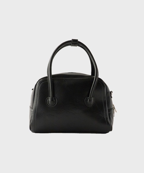 UNSTOA(アンストア)の「Compact Size with Mini Pouch Faux Leather 2-Way Handbag 秋服 冬服(ハンドバッグ・レディース・ブラック・FREE)」の1枚目の写真