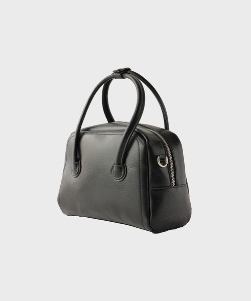 UNSTOA(アンストア)の「Compact Size with Mini Pouch Faux Leather 2-Way Handbag 秋服 冬服(ハンドバッグ・レディース・ブラック・FREE)」の2枚目の写真