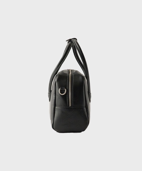 UNSTOA(アンストア)の「Compact Size with Mini Pouch Faux Leather 2-Way Handbag 秋服 冬服(ハンドバッグ・レディース・ブラック・FREE)」の3枚目の写真
