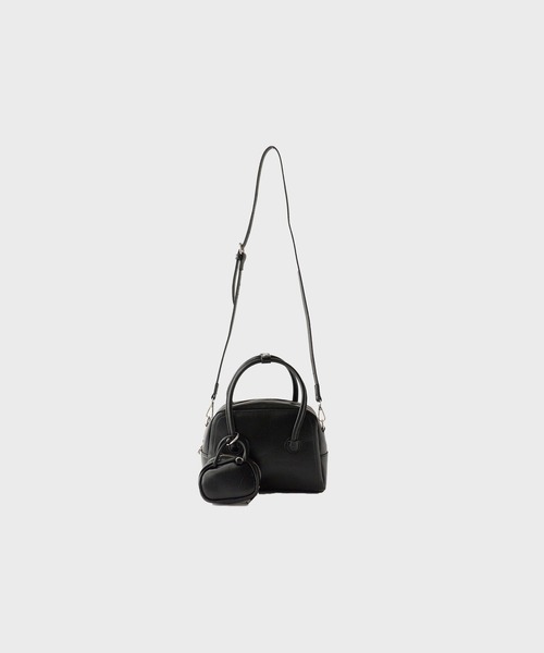 UNSTOA(アンストア)の「Compact Size with Mini Pouch Faux Leather 2-Way Handbag 秋服 冬服(ハンドバッグ・レディース・ブラック・FREE)」の4枚目の写真