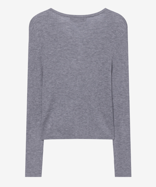 MIND BRIDGE WOMEN（マインドブリッジウーマン）の「[W]ウール混紡 vneck リブカーディガン - 2color（カーディガン/ボレロ・レディース・ライトグレー/オリーブ・SMALL/MEDIUM）」の14枚目の写真