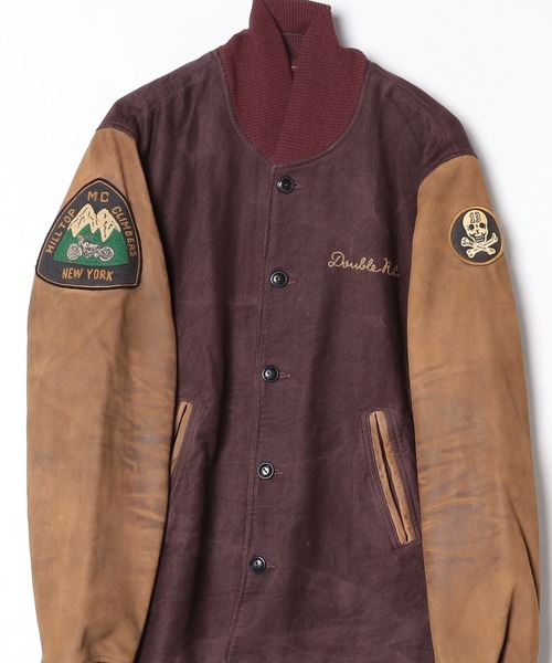 RRL(ダブル アール エル)の「レザースリーブ ベースボール ジャケット(その他アウター・メンズ・レッド・S/M/L/XL/XS/XXL)」の3枚目の写真