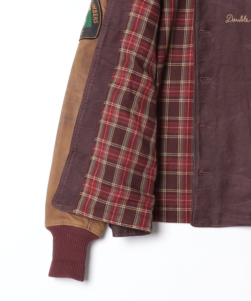 RRL(ダブル アール エル)の「レザースリーブ ベースボール ジャケット(その他アウター・メンズ・レッド・S/M/L/XL/XS/XXL)」の2枚目の写真
