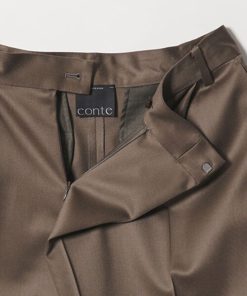conte（コンテ）の「＜conte＞アシンメトリー タック ハーフパンツ（その他パンツ・レディース・ブラック/ダークブラウン・38/36）」の22枚目の写真