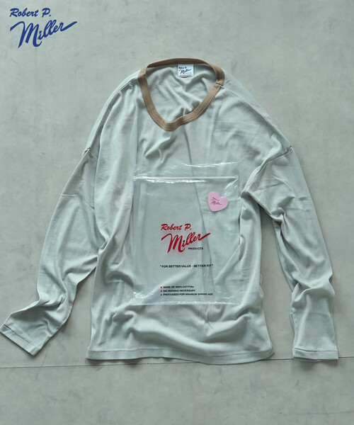 MILLER 別注TWIN LONG Tシャツ MILLER × FREAK'S STORE/ミラー 別注 Light Panel Rib Crew Long