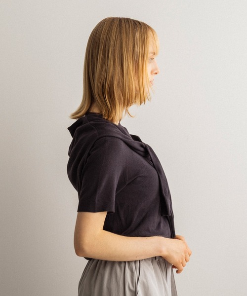 SERENO(セレーノ)の「レイヤードニットプルオーバー(ニット/セーター・レディース・ブラック/ホワイト・ONE SIZE)」の13枚目の写真