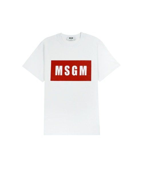 MSGM(エムエスジーエム)の「【NEW】MSGM BOXロゴTシャツ(Tシャツ/カットソー・メンズ・ブラック/ホワイト・S/L/M)」の1枚目の写真