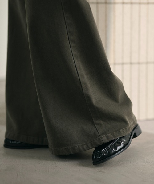 LAULEN(ローレン)の「nuance color flare wide pants /ニュアンスカラーフレアワイドパンツ(デニムパンツ・レディース・ブルー/グレー/ベージュ・M/S)」の17枚目の写真