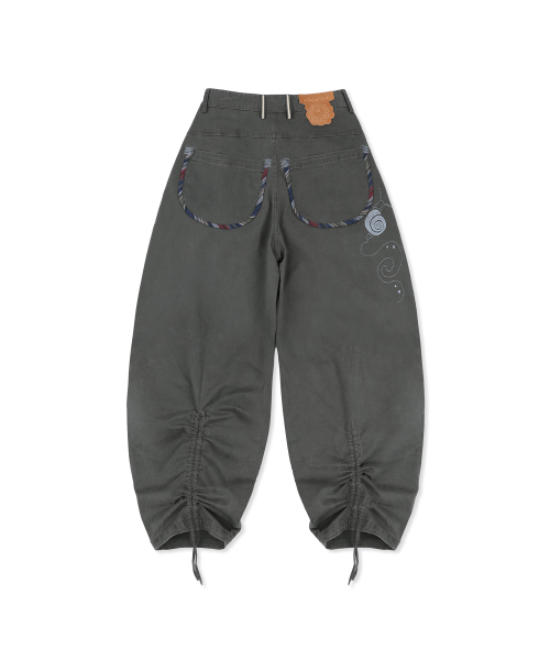 RuNaKi'Hu'(ルナキフ)の「WXP108 デデムシ ストライプ配色 バルーンパンツ(カーキ)(その他パンツ・レディース・その他・1/2/3)」の5枚目の写真