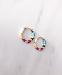 カラーサークルフープピアス
