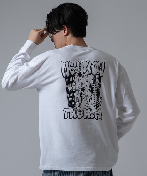 SIDEWAY STANCE(サイドウェイスタンス)の「【SIDEWAY STANCE】スケボー 長袖Tシャツ(Tシャツ/カットソー・メンズ・ブラック/ライトグレー/ホワイト・X-LARGE/LARGE/SMALL/MEDIUM)」の1枚目の写真