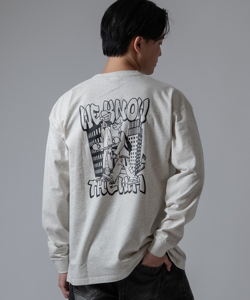 SIDEWAY STANCE(サイドウェイスタンス)の「【SIDEWAY STANCE】スケボー 長袖Tシャツ(Tシャツ/カットソー・メンズ・ブラック/ライトグレー/ホワイト・X-LARGE/LARGE/SMALL/MEDIUM)」の3枚目の写真