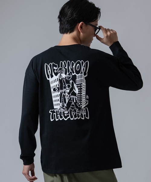 SIDEWAY STANCE(サイドウェイスタンス)の「【SIDEWAY STANCE】スケボー 長袖Tシャツ(Tシャツ/カットソー・メンズ・ブラック/ライトグレー/ホワイト・X-LARGE/LARGE/SMALL/MEDIUM)」の2枚目の写真