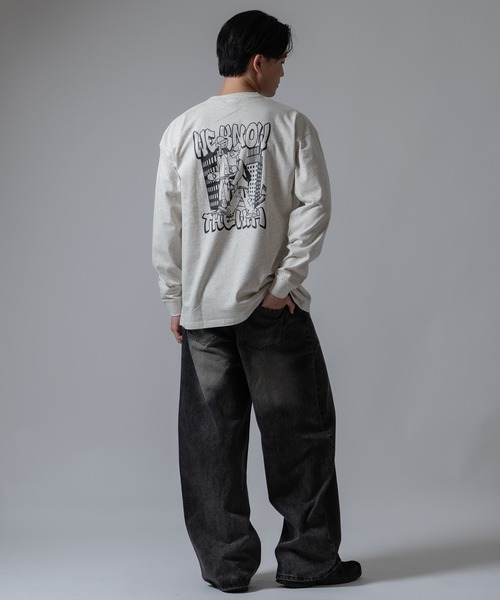 SIDEWAY STANCE(サイドウェイスタンス)の「【SIDEWAY STANCE】スケボー 長袖Tシャツ(Tシャツ/カットソー・メンズ・ブラック/ライトグレー/ホワイト・X-LARGE/LARGE/SMALL/MEDIUM)」の8枚目の写真