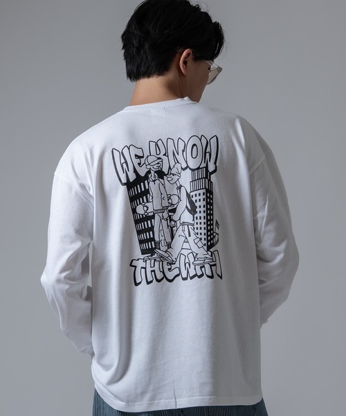 SIDEWAY STANCE(サイドウェイスタンス)の「【SIDEWAY STANCE】スケボー 長袖Tシャツ(Tシャツ/カットソー・メンズ・ブラック/ライトグレー/ホワイト・X-LARGE/LARGE/SMALL/MEDIUM)」の5枚目の写真