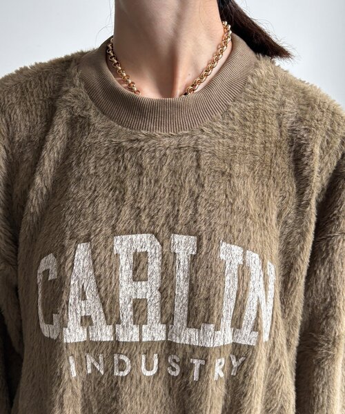 DouDou（ドゥドゥ）の「【WEB限定】 カレッジロゴクループルオーバー（Tシャツ/カットソー・レディース・カーキ/チャコールグレー/アイボリー・FREE）」の22枚目の写真