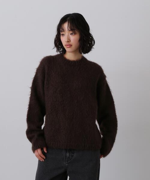 YLEVE(イレーヴ)の「YLEVE / MOHAIR NAPPING KNIT PULL OVER(ニット/セーター・レディース・ブラウン/ブルー・1)」の1枚目の写真