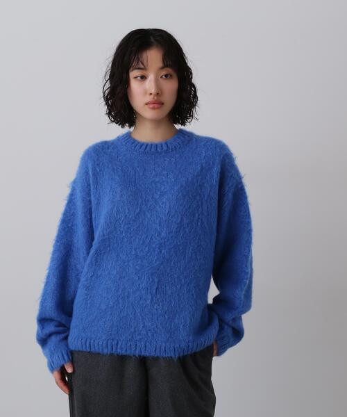 YLEVE(イレーヴ)の「YLEVE / MOHAIR NAPPING KNIT PULL OVER(ニット/セーター・レディース・ブラウン/ブルー・1)」の2枚目の写真