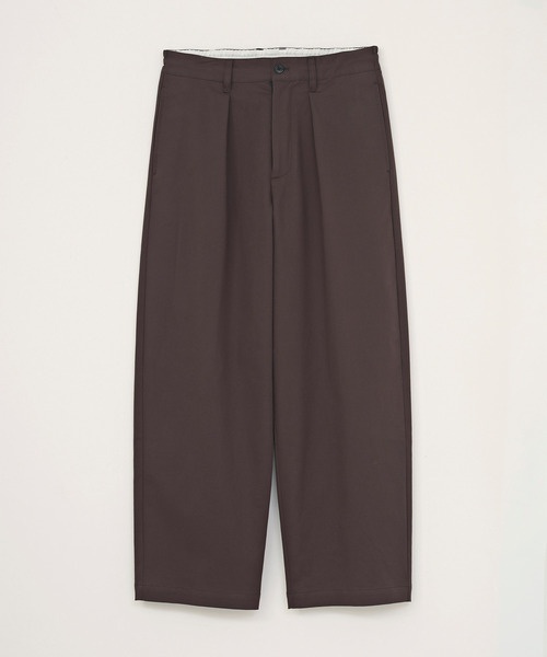 VICTIM（ヴィクティム）の「VICTIM ヴィクティム / EASY CHINO SLACKS タックワイドチノスラックス ストレッチイージーパンツ / VTM-26-P-116（チノパンツ・メンズ・ブラック/ブラウン/オフホワイト・1/2/3）」の4枚目の写真