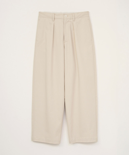 VICTIM（ヴィクティム）の「VICTIM ヴィクティム / EASY CHINO SLACKS タックワイドチノスラックス ストレッチイージーパンツ / VTM-26-P-116（チノパンツ・メンズ・ブラック/ブラウン/オフホワイト・1/2/3）」の9枚目の写真