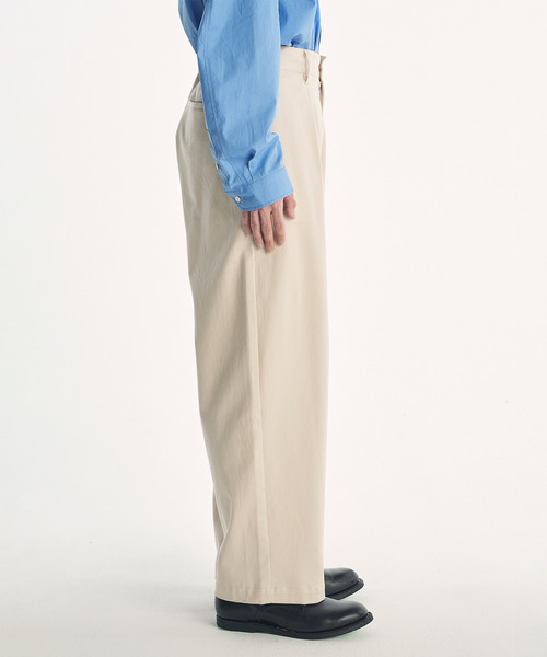 VICTIM（ヴィクティム）の「VICTIM ヴィクティム / EASY CHINO SLACKS タックワイドチノスラックス ストレッチイージーパンツ / VTM-26-P-116（チノパンツ・メンズ・ブラック/ブラウン/オフホワイト・1/2/3）」の12枚目の写真