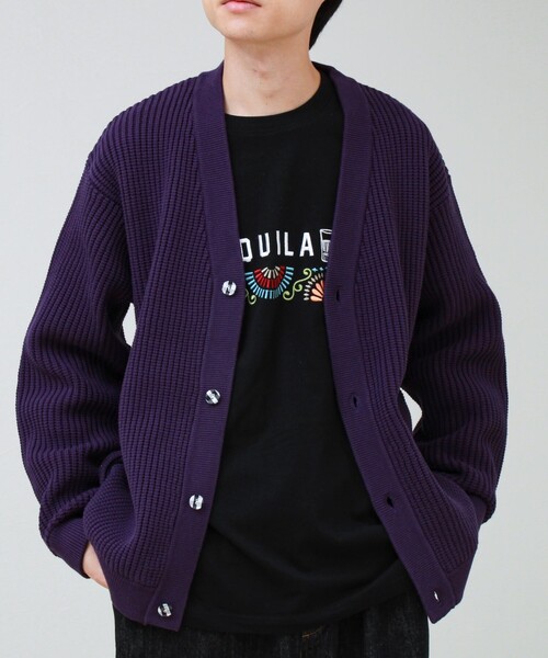 GLOSTER(グロスター)の「JOIN ワッフルカーディガン(カーディガン/ボレロ・メンズ・パープル/ブラック/ホワイト・M/S/L)」の20枚目の写真