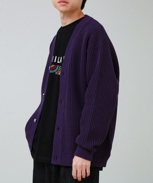 GLOSTER(グロスター)の「JOIN ワッフルカーディガン(カーディガン/ボレロ・メンズ・パープル/ブラック/ホワイト・M/S/L)」の21枚目の写真