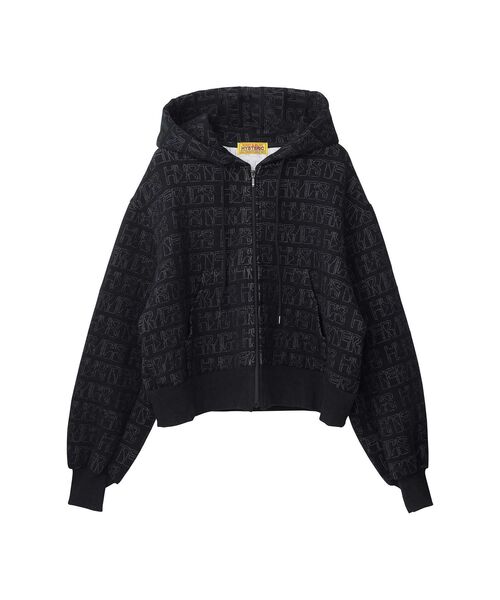 HYSTERIC GLAMOUR(ヒステリックグラマー)の「HYSTERIC DELIGHT ショート丈パーカー(パーカー・レディース・パープル/カーキ/ブラック・FREE)」の2枚目の写真