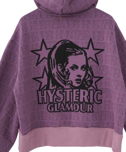 HYSTERIC GLAMOUR(ヒステリックグラマー)の「HYSTERIC DELIGHT ショート丈パーカー(パーカー・レディース・パープル/カーキ/ブラック・FREE)」の5枚目の写真