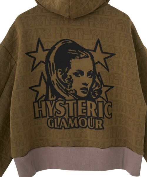HYSTERIC GLAMOUR(ヒステリックグラマー)の「HYSTERIC DELIGHT ショート丈パーカー(パーカー・レディース・パープル/カーキ/ブラック・FREE)」の8枚目の写真