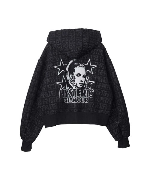 HYSTERIC GLAMOUR(ヒステリックグラマー)の「HYSTERIC DELIGHT ショート丈パーカー(パーカー・レディース・パープル/カーキ/ブラック・FREE)」の9枚目の写真