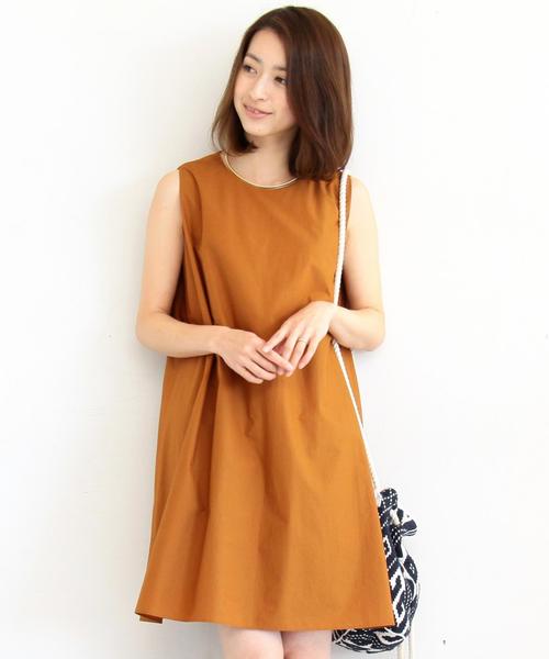 BEAUTY&YOUTH UNITED ARROWS（ビューティーアンドユースユナイテッドアローズ）の「BY∵ タイプライターAラインオールインワン（つなぎ/オールインワン・レディース・ブラウン/オリーブ・FREE）」の2枚目の写真